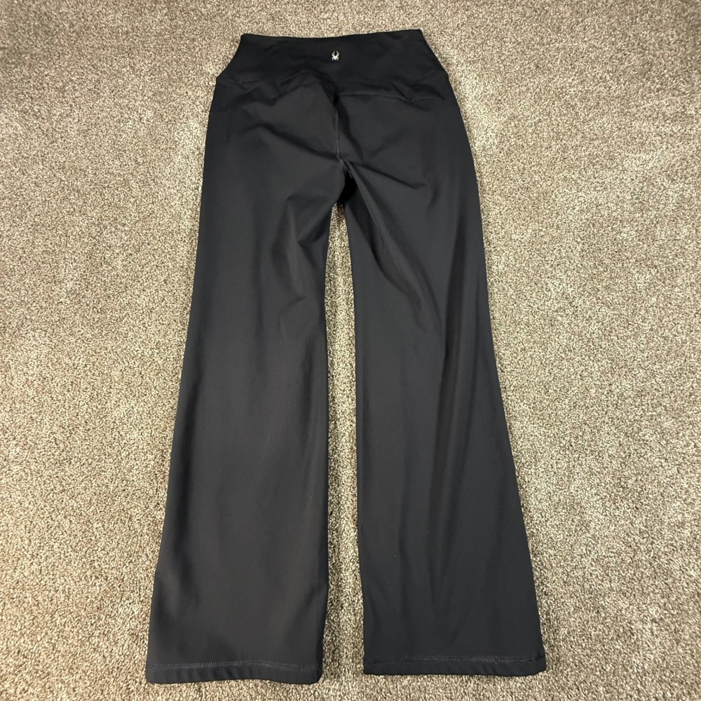 2 Pair Spyder Active Womens Black Leggings Pants Large Flare Bootcut and Skinny - Picture 12 of 13